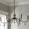 Chandeliers Classic Led Chandelier 6 Heads Retro French Country Living Room Dining Bedroom Vintage Home Lighting D