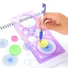 Disegno Pittura Forniture 1 pz Righello geometrico per studenti Matematica Disegno Strumenti di redazione Apprendimento Pittura Bambini Puzzle Giocattoli Strumento d'arte Spirograph