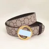 Mens Designer Belt Womens Fashion Luxury Belt Gold Buckle Leather Double Letter Ceinture Accessories With White Present Box