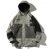 Herenjacks 2023 Autumn Man Jacket en Coats Casual heren hiphop los multi-pocket ontwerp streetwear