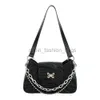 Sacs à bandoulière Sac à bandoulière en cuir artificiel pour femme sac sous les bras sac de selle monochrome portefeuille femme sac à main carré designer à la modecatlin_fashion_bags