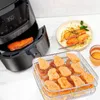 Baking Tools 3 Layer Air Fryer Racks Stainless Steel Stackable Steam Rack Anti-rust Easy To Clean With Silicone Foot Pad Kitchen Accessories