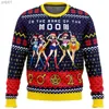 Men's Hoodies Sweatshirts Christmas Sailor Guardians Sailor Moon Ugly Christmas Sweater gift Santa Claus pullover men 3D Sweatshirt and top autumn winterL231107