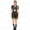 レーシングセットマカキニョシクリスモフェミニノ女性トライアスロンサイクリングジャージースウェットシャツセット半袖ブラックジャンプスーツシャツスキンスーツ