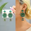 Dangle Earrings Creative Design Sunflower Sparkly Crystal Large Drop For Women Trendy Vintage Pendant Party Jewelry