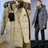 Mens Down Parkas Thich Hooded Outwear Coats Fur White Duck Down Veste Hiver Vente chaude