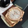 Ap Swiss Luxury Wrist Watches Royal Ap Oak Series 15451or Rose Gold Original Diamond White Dial Mens and Womens Unisex Fashion Leisure Business Sports Machinery P95J