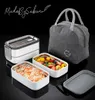 Bento Boxes Cucina contenitore per il pranzo al microonde stoviglie in acciaio inossidabile contenitore per la conservazione degli alimenti contenitore per il pranzo portatile per ufficio scolastico per bambini 230407