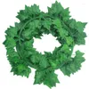 Fleurs décoratives 200CM Plantes Artificielles Rotin Creeper Feuille Verte Ivy Vigne DIY Suspendus Guirlande Feuillage Faux Feuilles Pour La Maison De Mariage Décor