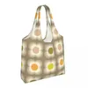 Shoppingväskor kawaii petunia mönster orla kiely tygväska återvinning duk livsmedelsbutik axel shopper pografi handväskor