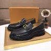 2024 Top Mens Loafers Designers Dress Shoes äkta läder Men mode Business Office Work Formal L Brand Party Weddings Flat Shoe Big Size 38-45 KJH802