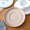 Cups Saucers 200ML Macaron Matte Ceramic Coffee Cup Pure Color Marquee Dish Breakfast Couple Water Arched Tea