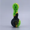 4 inch Mini Spoon Pipes Smoking Bubbler Dab Water Pipe tobacco hand pipe silicone Pipes glass pipe Ultimate Tool Oil Herb Hidden Bowl Ximct