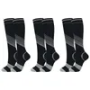 Chaussettes de sport 3 paires de bas d'allaitement en nylon de compression Spécialisé pour le cyclisme en plein air Respirant