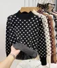 plaid heart luxury sweaters womens winter long sleeve High collar One piece plush thickened jumper designer sweater women pullover