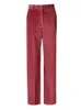 Pantalon femme couleur unie femmes taille haute droite rayé velours côtelé dames tout-Match pantalon large automne 2023