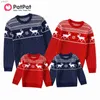 Women's Sweaters Christmas Family Matching Deer Graphic Long-sle Knitted SweaterL231107