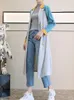 Damskie okopy płaszcze Miyake Turn-Down Coolery Podwójny koronkowy styl modowy