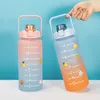 Bottiglie d'acqua Borraccia da 2 litri di grande capacità con cannuccia adatta per ragazze, bambini, donne e graziose bottiglie d'acqua per sport da viaggio 230407