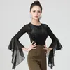 Stage Wear Doubl High-end Latin Dance Clothes On With Chest Pads Women's Moden One-piece Top Female