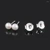 Kolczyki na stadninach Shinygem Contracted Style 4-5 mm oryginalny mały kolor perłowy Klasyczny elegancki kształt dla kobiet