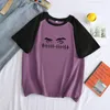 Męskie koszule T-Koszulka Letnia gwiazda z krótkim rękawem Men Casual Harajuku luźne streetwearne śmieszne kontrastowe kolory patchwork o-drock tops