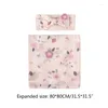 Couvertures 2pcs Born Baby Microfibre Swaddle Wrap avec Bonnet Chapeau Headwrap Set Mignon Floral Animal Print Infantile Couverture de réception