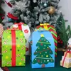 Weihnachtsdekorationen, 6 x 6 x 5,5 Zoll, Leckerli-Boxen mit Schleife, Weihnachts-Goody-Geschenk, Pappe, Süßigkeiten, Kekse für Party, Geschenk, Gebäck, Wrap, Drop-Lieferung