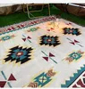 Pillow Outdoor Camping Blanket Tent Mat Retro Ethnic Picnic Pad Lunch Break Cotton Cloth Towel Jacquard Carpet