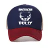 Boll Caps Classic American Bully Baseball Cap Men Kvinnor Justerbar unisex Dog Dad Hat Outdoor Mesh Breattable Trucker Hats