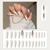 Valse nagels 24 -stcs/doos blauwe vlinderontwerp Franse ballerina kist afneembare draagbare draagbare volledige deksel pers op nagel nep tips