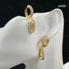 Boucles d'oreilles de luxe pour femmes Designer Diamants Pendentif Boucle d'oreille pour femme Or Oreille Doublt Lettres Petits goujons F Designers Bijoux Fiançailles Mariée avec boîte