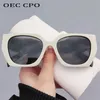 Sunglasses OEC CPO Square Sunglasses Women New Fashion Orange Punk Sun Glasses Men Vintage Shades UV400 Female Retro Eyewear Gafas De Sol P230406