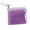 Korthållare Transparent modemynt Purse Women PVC Clear Short Glitter Wallet Ladies Jelly Bag Fall Holder