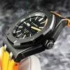 Ap Швейцарские роскошные наручные часы Royal Oak Offshore Series 15707ce Мужские часы 300-метровая глубина погружения Дата Черные керамические 42 мм Автоматические механические часы GKFP