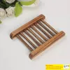 Expédition rapide porte-savon en bois foncé porte-plateau en bois stockage porte-savon plaque conteneur pour bain douche plaque salle de bain