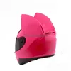Motorradhelme Nitrinos Helm Fl Gesicht mit Katzenohren Rosa Farbe Persönlichkeit Mode Motorrad Größe M / L / XL / XXL Drop Lieferung Mo Dhgee