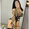 Women's Sweaters Designer Sweater Autumn Round Neck Striped Long Sleeve Women High End Jacquard Cardigan Knitting Coats