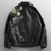 Giacche da uomo in pelle PU Autunno Inverno Antivento Nero Cappotti morbidi Motociclista ParkasTop Giacca con tasche bomber