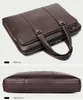 Bortkörningar Luxury äkta läderportfölj Men Business Bag 15 6 "Laptop 14 Manlig Office Document File Case Shoulder 230407