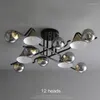 Chandeliers Modern Nordic Design LED Chandelier For Living Room Bedroom Dining Kitchen Ceiling Lamp Black Gold Glass Ball E14 Light