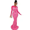 Abbigliamento etnico 2023 Maxi abiti africani per le donne Abito sexy da sera Party Club Mesh aderente Elegante