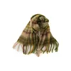 French Lazy Wind Warm Color Classic Plaid Cashmere Scarf Women's Winter Soft Warm Plus Neck 231015