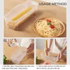 New Microwave Pasta Cooker with Strainer Heat Resistant Pasta Steamer with Lid Spaghetti Noodle Cooking Box Kitchen Accessories EL