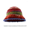 Berets Crochet Wide Brim Bucket Hat Winter Fisherman Stripe For Adult Teens Windproof Commute Dropship