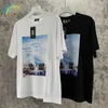 T-shirts pour hommes 2023SS Hommes Femmes Casual KITH Box T-Shirt Haute Qualité 100% Coton Bleu Ciel Blanc Nuages Impression Kith Tee Noir Abricot