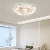 Plafonniers ventilateur lampe chambre salon étude avec lumière et contrôle fer art couleur feuille acrylique lustre