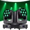 Moving Head Lights Yuer Moving Head 7x40W LED RGBW 4in1 Zoom Lights DMX512 Kontrollprojektor Mobil Good For Lighting DJ Disco Party Lights Q231107