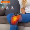 Masseurs de jambes Masseur de genou électrique USB Chauffage Vibration Infrarouge Compression Thérapie pour Coude Épaule Genou Coussin de massage Soulager les douleurs articulaires 230406