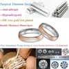Cluster Rings Love Alliance Crown Design Promise Wedding för män och kvinnor par 1 par 18k rosguldpläterad rostfritt stål smycken